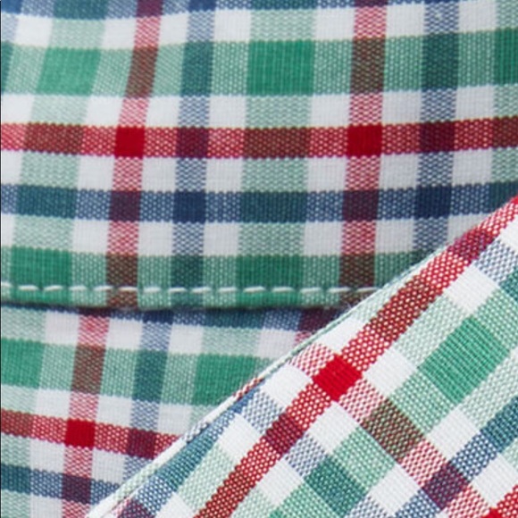 Vineyard vines Tin one pocket plaid green and red long sleeves shirt men’s Small - Picture 13 of 13
